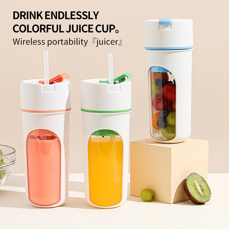 Orange Portable Blender Bottle - Rechargeable Mini Blender for DIY Juices and Smoothies