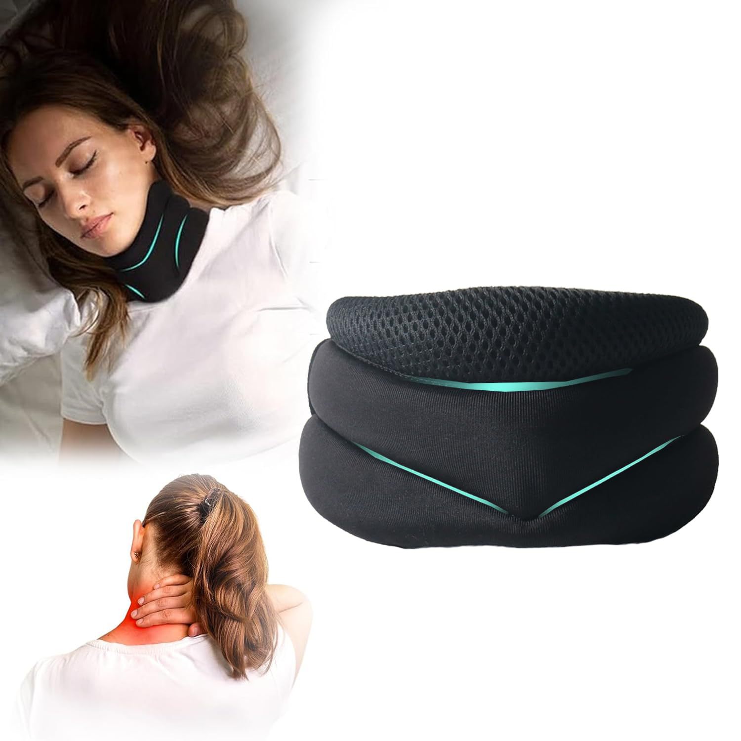 Adjustable Neck Brace with V-Shape Design â€“ Cervical Spine Support for Pain Relief and Posture Correction