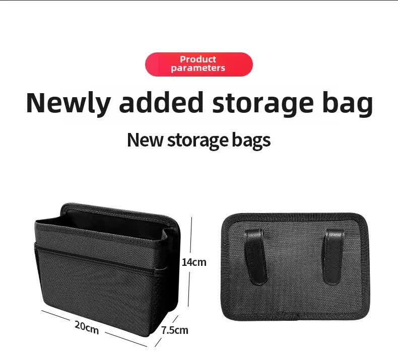 Beige Upgraded Waterproof Car Storage Bag - Multi-Position Hanging Organizer