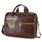 Brown Men's Genuine Leather Briefcase - Classic Business Messenger Bag