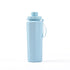 Blue 600ml Silicone Collapsible Water Bottle - Portable and Eco-Friendly Hydration Solution