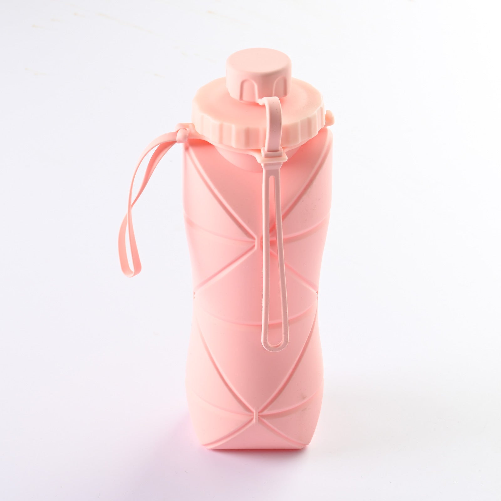 Pink 600ml Silicone Folding Water Bottle - Eco-Friendly Collapsible Travel Bottle600ml Silicone Folding Water Bottle - Eco-Friendly Collapsible Travel Bottle