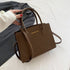 Brown Elegant Faux Crocodile Leather Handbag - Stylish Tote Bag with Adjustable Strap