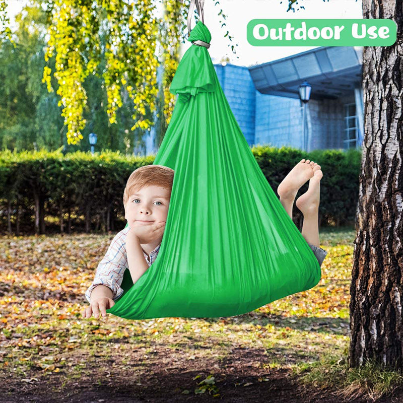 Blue Kids' Outdoor Hanging Swing Pod Chair - Comfortable & Durable Hammock for Play