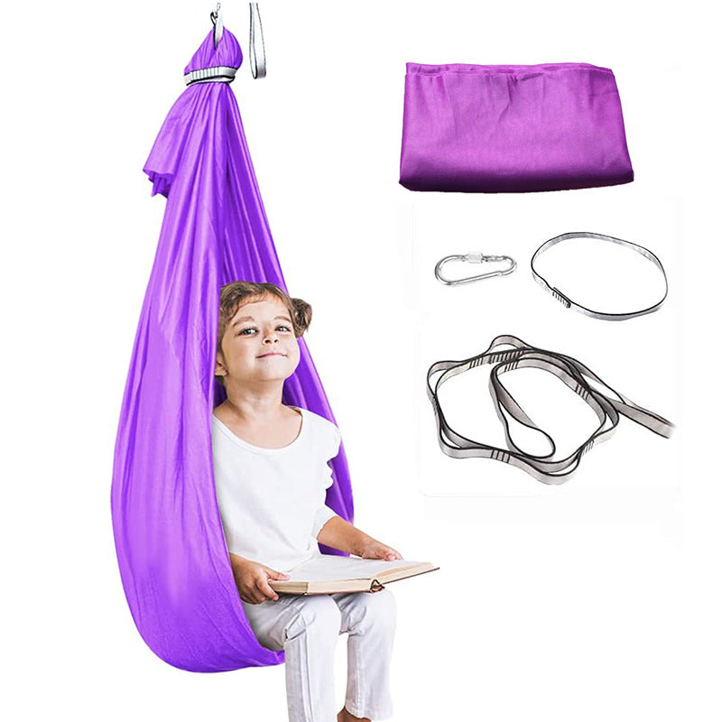 Purple Kids' Outdoor Hanging Swing Pod Chair - Comfortable & Durable Hammock for Play