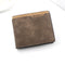 Dark Brown Men's Genuine Leather Bifold Wallet - Compact Design with Multiple Card Slots