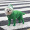 M Green Waterproof Full-Cover Pet Raincoat with Hood and Booties