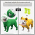 M Green Waterproof Full-Cover Pet Raincoat with Hood and Booties