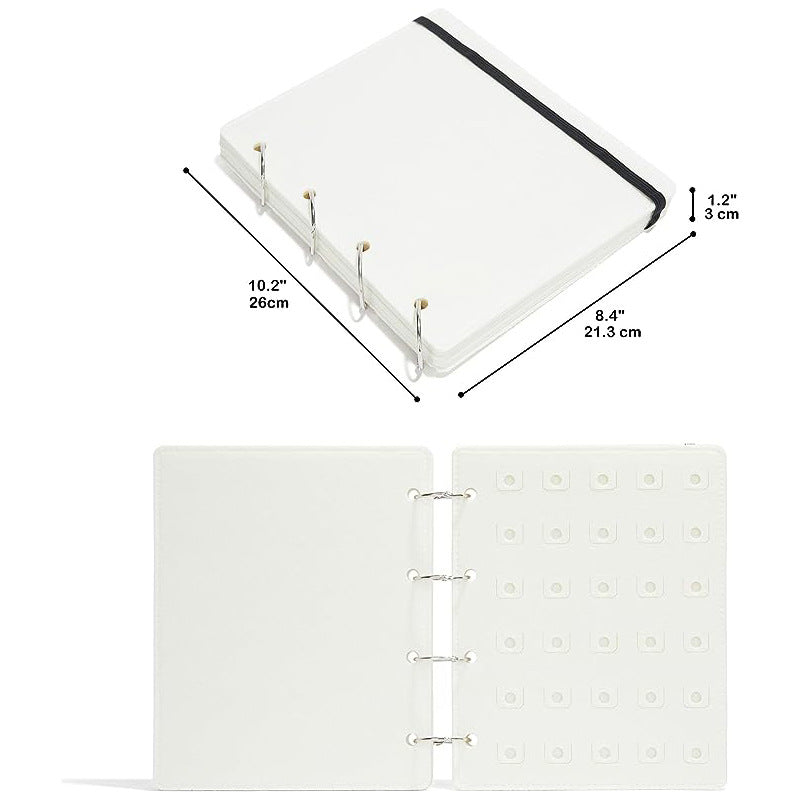 Black Felt Storage Book for Shoe Charms and Pin Collectibles, Durable Organizer