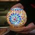Blue  Handmade Mosaic Glass Lamp - Vibrant Decorative Table Light