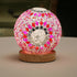 Pink Handmade Mosaic Glass Lamp - Vibrant Decorative Table Light