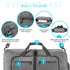 Black Large Foldable Travel Duffel Bag with Shoe Compartment and Carry Pouch - Lightweight, Durable, and Spacious