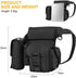 Black Outdoor Tactical Military Leg Bag - Durable Multi-Pocket Utility Waist Pack
