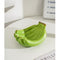 Green Ceramic Banana-Shaped Fruit Plate - Decorative and Functional Storage Tray