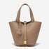 Faw Elegant Women's Leather Tote Handbag with Gold Lock Detail