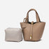 Faw Elegant Women's Leather Tote Handbag with Gold Lock Detail