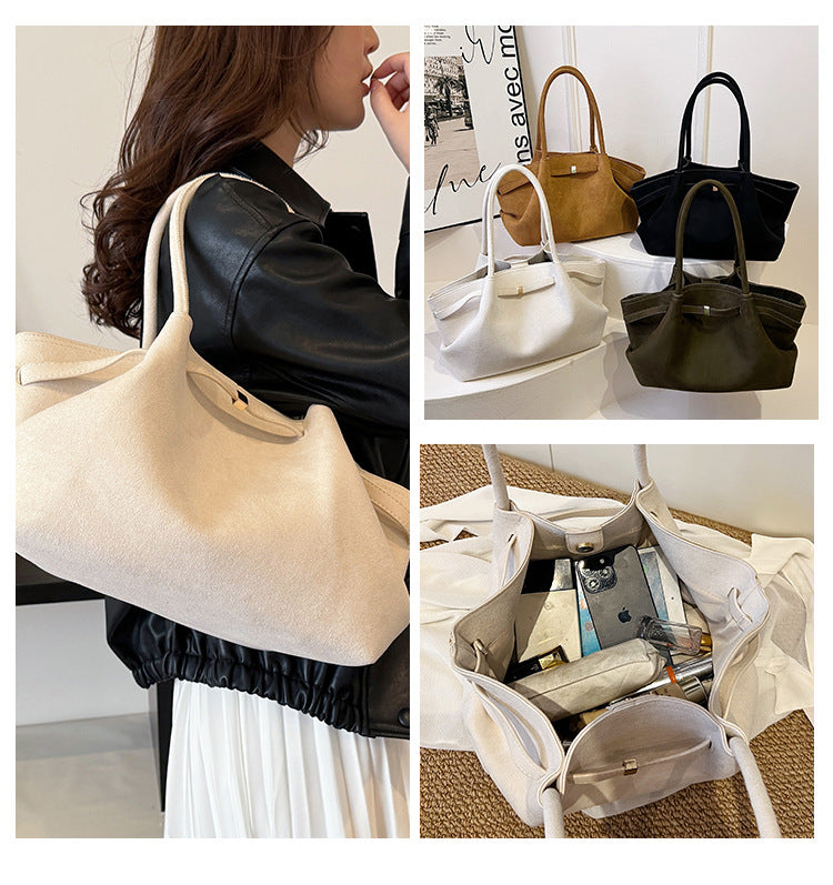 Purple-red Elegant PU Tote Bag - Soft and Stylish Handbag for Everyday Use