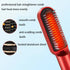 Red Wireless 2-in-1 Ceramic Hair Straightener & Curler - Portable Travel Hot Comb, Rechargeable Hair Styling Tool