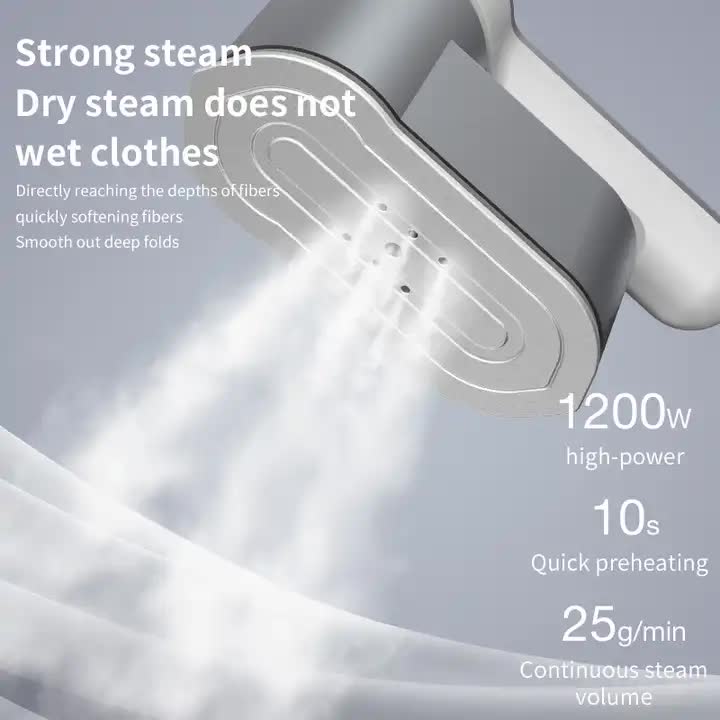 Yellow Portable Handheld Garment Steamer | Mini Steam Iron for Home & Dorm Use | Compact Clothes Steaming Iron