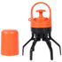 Orange Portable Dog Poop Scooper - Outdoor Pet Waste Picker, Six-Claw Dog Waste Tool for Easy Clean-Up, Travel-Friendly