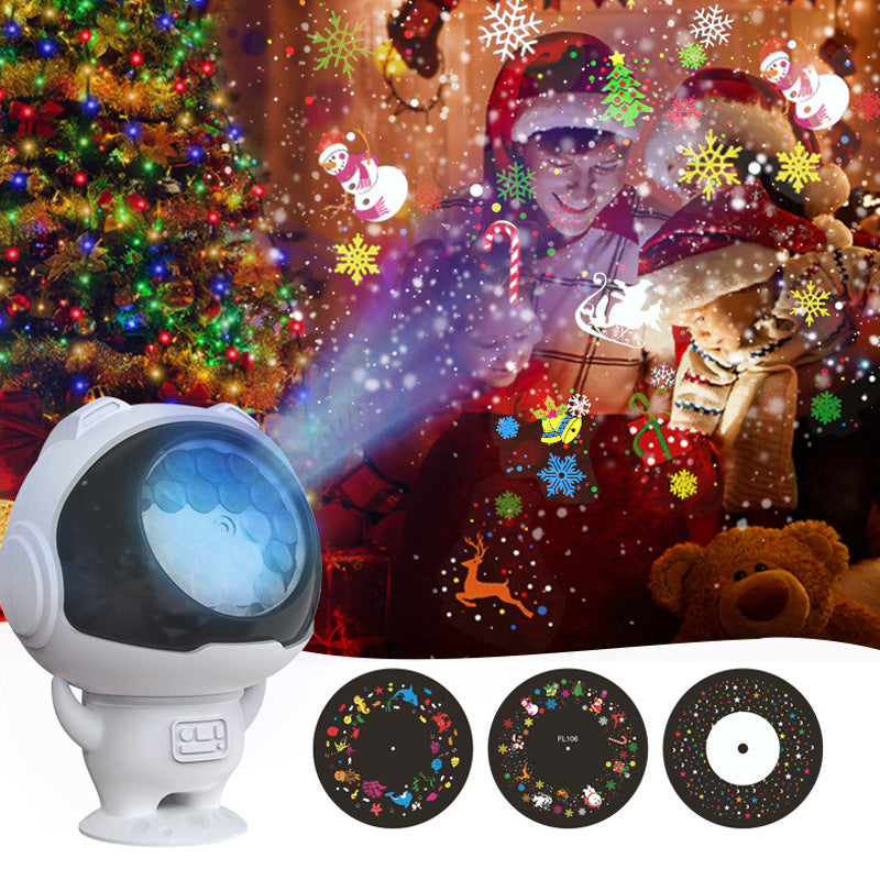 LED Snowflake Projector Light â€“ 7-Color Rotating Christmas & Holiday Decoration Laser Stage Light, 16 Patterns for Festive Decor