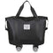 Black Large Capacity Travel Bag with Expandable Design, Waterproof & Wet-Dry Separation, 360Â° Spinner Wheels - Ideal for Students, Business, and Maternity