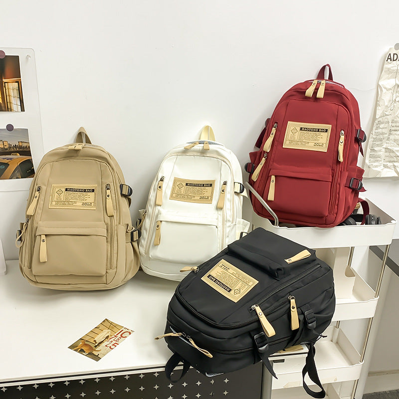 Black Stylish and Simple Backpack for High School and College Students  Trendy Womenâ€™s Casual Backpack for Travel and Daily Use