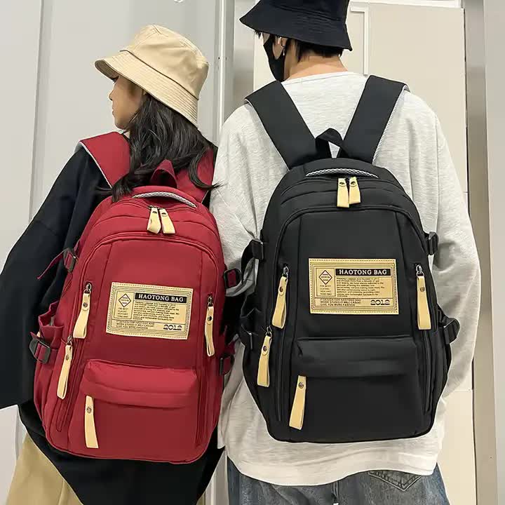 Black Stylish and Simple Backpack for High School and College Students  Trendy Womenâ€™s Casual Backpack for Travel and Daily Use