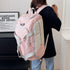 White Large Capacity Travel Backpack  Multi-Function Carry-On Bag for Clothes, Luggage Storage, and Business Trips