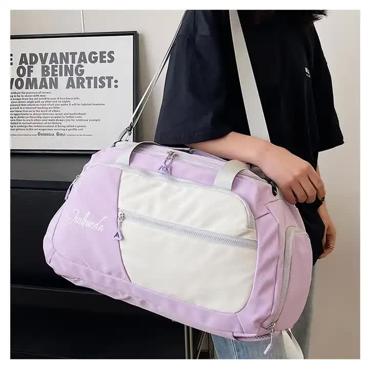 White Large Capacity Travel Backpack  Multi-Function Carry-On Bag for Clothes, Luggage Storage, and Business Trips