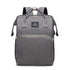 Grey Portable Mommy Bag with Baby Crib  Multi-Function Baby Diaper Backpack, Lightweight and Large Capacity for Moms