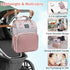 Grey Portable Mommy Bag with Baby Crib  Multi-Function Baby Diaper Backpack, Lightweight and Large Capacity for Moms