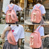 Pink Cute Little Bear Girls' Backpack Set  Korean Style Large Capacity School Bag for High School & Middle School Students, 4-Piece Set