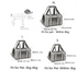 XL Grey Portable Foldable Pet Carrier Bag - Large Capacity Travel Carrier for 2 Small Pets, Comfortable and Stylish Cat Backpack, Foldable & Easy to Carry