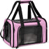XL Pink Portable Foldable Pet Carrier Bag - Large Capacity Travel Carrier for 2 Small Pets, Comfortable and Stylish Cat Backpack, Foldable & Easy to Carry
