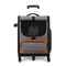 Grey Large Capacity Breathable Foldable Pet Trolley  Travel Cat Carrier with Wheels, Portable, Spacious, and Convenient for Two Cats