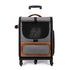 Grey Large Capacity Breathable Foldable Pet Trolley  Travel Cat Carrier with Wheels, Portable, Spacious, and Convenient for Two Cats