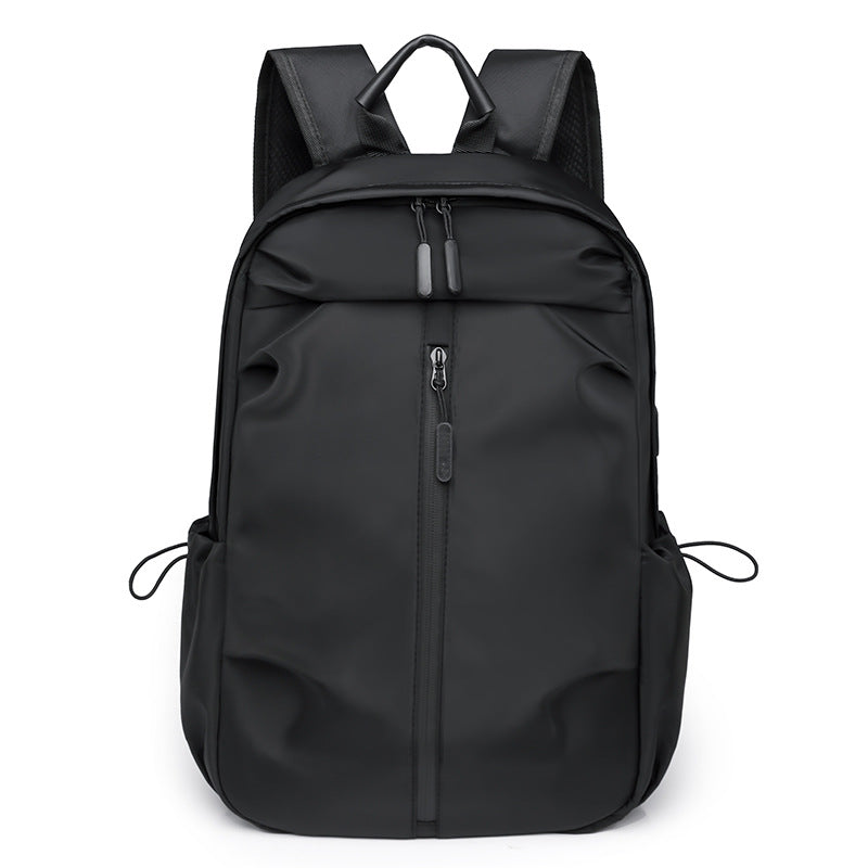 Black Casual Korean Style Backpack  Versatile Laptop Bag for Students, Business, and Travel  Fashionable and Practical
