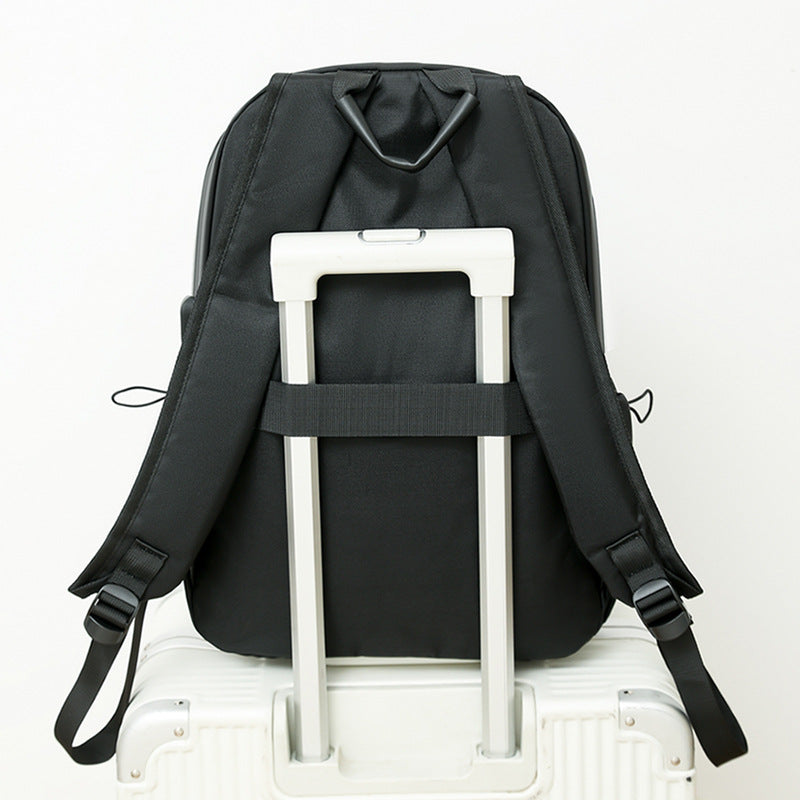 Black Casual Korean Style Backpack  Versatile Laptop Bag for Students, Business, and Travel  Fashionable and Practical