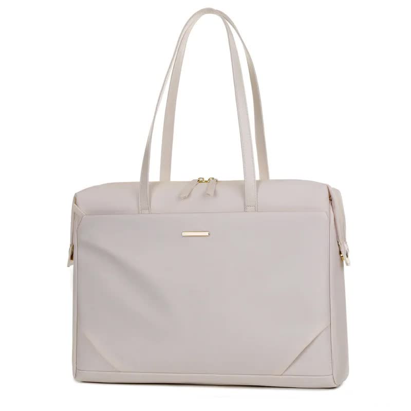 White Womenâ€™s Work Tote Bag  New Fashionable Laptop Bag, Large Capacity Business Briefcase, Commute & Office Tote