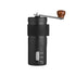 Black Portable Stainless Steel Coffee Grinder - Manual Hand-Cranked Coffee Mill, Heavy-Duty Burr Grinder for Fresh Coffee Beans