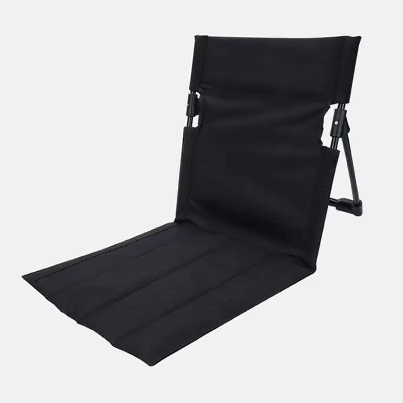 Black Outdoor Folding Lawn Chair with Backrest â€“ Lightweight, Portable Camping Chair, Beach & Park Recliner, Easy-to-Carry for Relaxing Outdoors