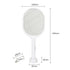 White Rechargeable Electric Mosquito Racket - 2-in-1 Mosquito Killer with Lithium Battery, Fly Swatter & Mosquito Zapper for Home Use