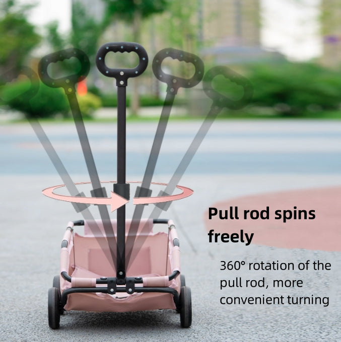 Pink Compact Foldable Pet Stroller for Dogs and Cats  Lightweight Travel Pushchair for Small Pets, Teddy Dogs, and Cats  Portable and Collapsible Pet Buggy for Outdoor Adventures
