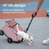 Pink Compact Foldable Pet Stroller for Dogs and Cats  Lightweight Travel Pushchair for Small Pets, Teddy Dogs, and Cats  Portable and Collapsible Pet Buggy for Outdoor Adventures