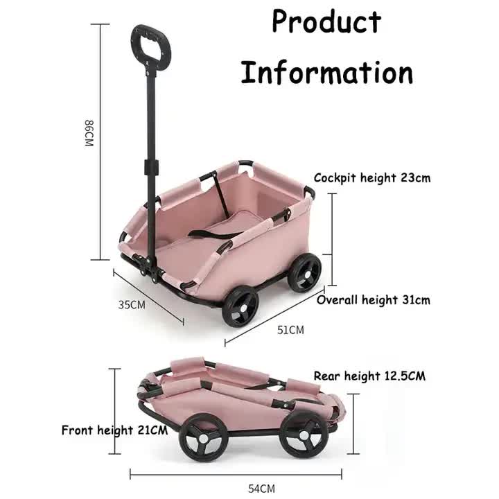 Pink Compact Foldable Pet Stroller for Dogs and Cats  Lightweight Travel Pushchair for Small Pets, Teddy Dogs, and Cats  Portable and Collapsible Pet Buggy for Outdoor Adventures