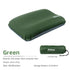 Dark Green Automatic Inflatable 3D Outdoor Sponge Pillow - Portable Camping Travel Neck Cushion, Comfortable Air Mattress for Tent, Versatile Nap Pillow