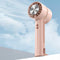 Pink Outdoor Handheld Cooling Fan - Mini Macaron Portable Desk Fan with Carabiner, Ideal for Home, Travel, and Hiking