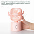 Pink Cactus-Shaped USB Rechargeable Fan - Creative Desktop Fan for Home & Office with Adjustable Head for Cooling on the Go