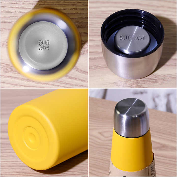 Yellow Red Gradient High-Quality Gradient Color Insulated Water Bottle  304 Stainless Steel Vacuum Cup, Large Capacity, Portable Sports Bottle